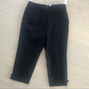 Dressbarn Black Tummy Control Crop Pants, size 10